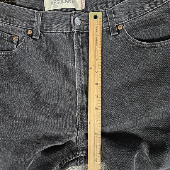 Vtg Levis 505 Jeans Men’s 34x32 (Tag 36X32) Black Straight Regular Fit Y2K - Picture 9 of 15